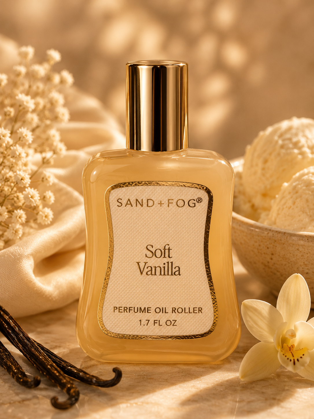 SAND + FOG Soft Vanilla Perfume oil roller | 50 mL