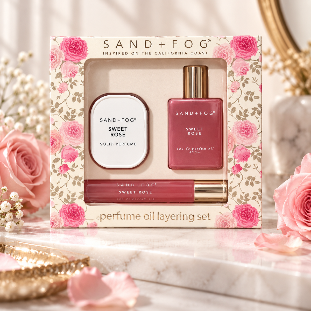 SAND + FOG Sweet Rose 3-piece layering set