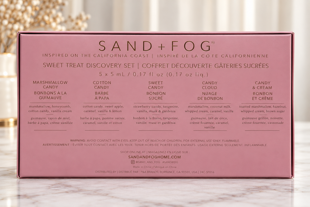 SAND + FOG Marshmallow Candy / Cotton Candy / Sweet Candy / Candy Cloud / Candy & Cream Sweet Treat Discovery Set | 5 x 5 mL