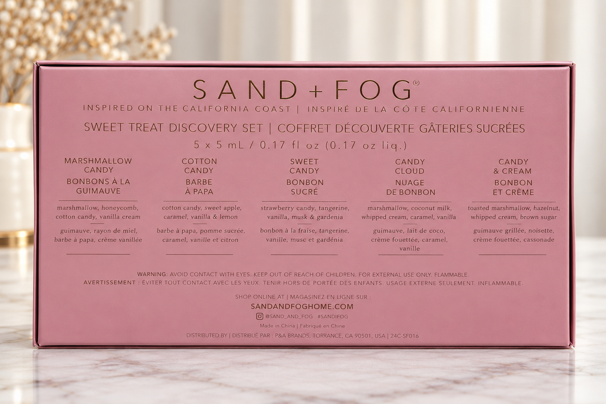 SAND + FOG Marshmallow Candy / Cotton Candy / Sweet Candy / Candy Cloud / Candy & Cream Sweet Treat Discovery Set | 5 x 5 mL