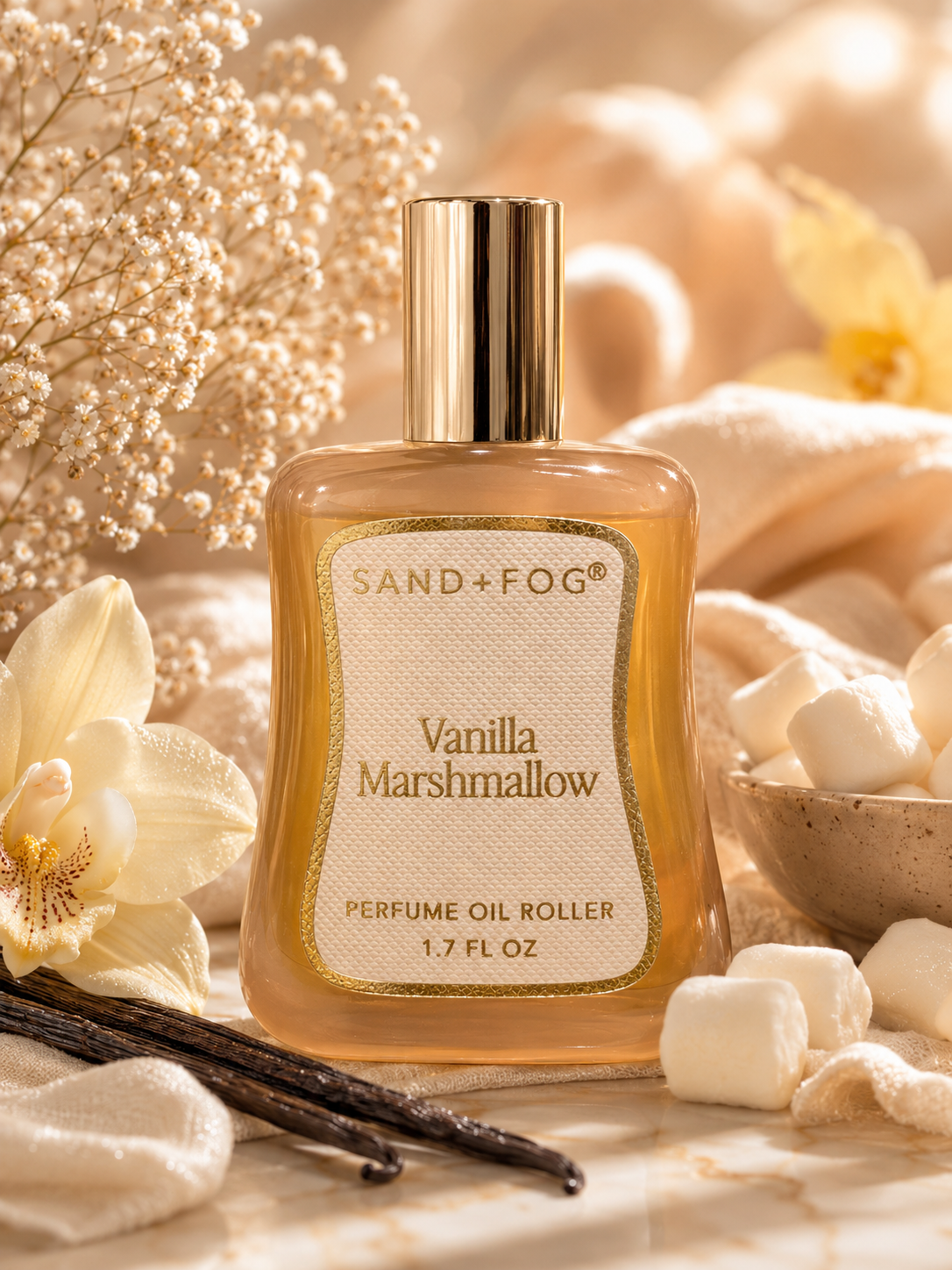 SAND + FOG Vanilla Marshmallow Perfume oil roller | 50 mL