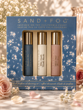SAND + FOG Marshmallow Skies / White Vanilla / Sweet Rose 3-piece roller set | 3 x 10 mL