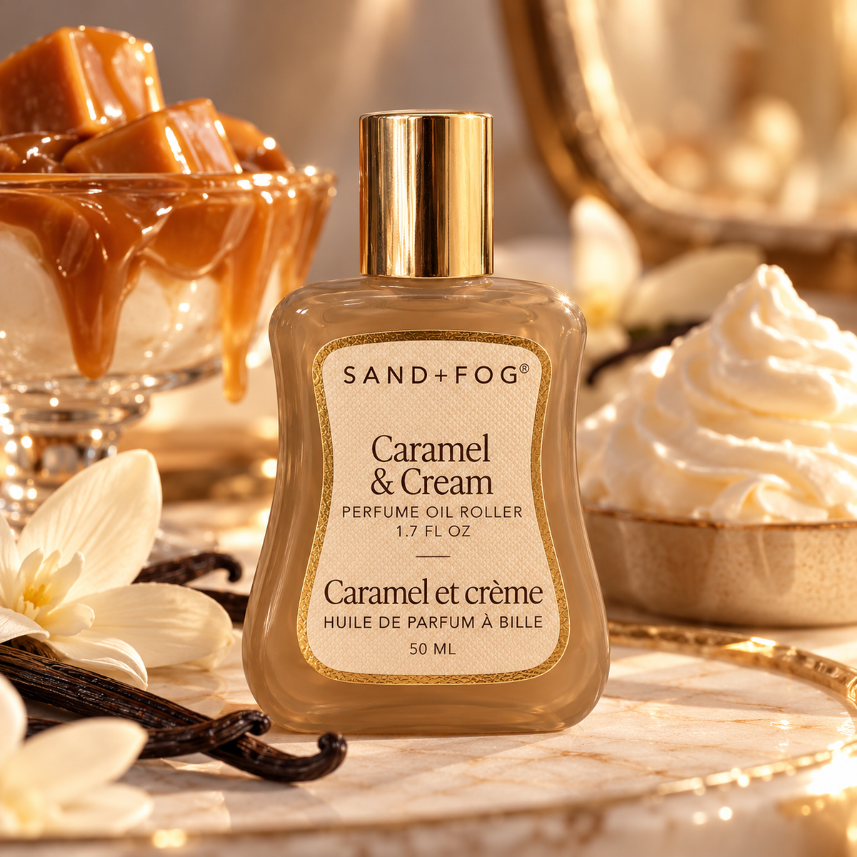 Sand + Fog Caramel & Cream Fragrance Oil | 50 mL Roller