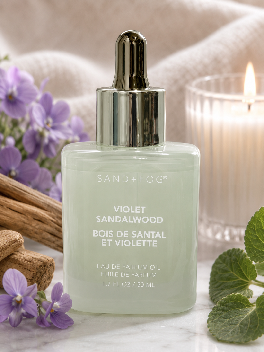 SAND + FOG Violet Sandalwood Perfume oil dropper | 50 mL